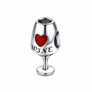 Zawieszka Charms Nieskończoność Żmijka Srebro Wino