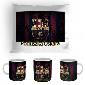 Zestaw Poduszka Kubek Barcelona + Imię Prezent