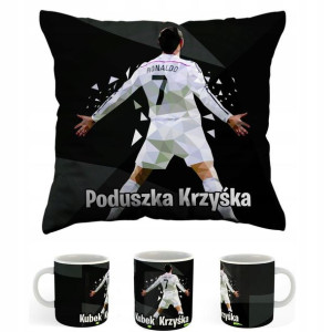 Zestaw Poduszka Kubek Cristiano Ronaldo Twoje Imię