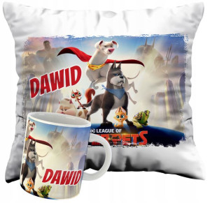 ZESTAW PODUSZKA KUBEK DC Liga Super-Pets IMIĘ Y5