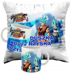 Zestaw Poduszka Kubek Dragon Ball + Imię Mikołajki