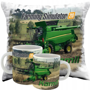 Zestaw Poduszka Kubek Farming Simulator Prezent Y5