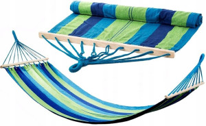 Hamak Ogrodowy Stelaż Linki 200x80 150 Kg Bujak Xl