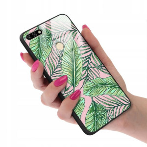 Etui GLASS do HUAWEI HONOR 7A Case Kwiatki Wzory