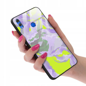 Etui GLASS do HUAWEI HONOR 8X Case Kwiatki Wzory