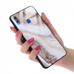 Etui GLASS do HUAWEI HONOR 8X Case Marmurki Wzory