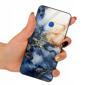 Etui GLASS do HUAWEI HONOR 8X Case Marmurki Wzory