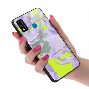 Etui GLASS do HUAWEI HONOR 9X LITE Kwiatki Wzory