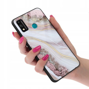 Etui GLASS do HUAWEI HONOR 9X LITE Marmurki Wzory