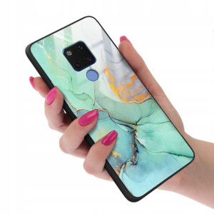 Etui GLASS do HUAWEI MATE 20 Case Marmurki Wzory