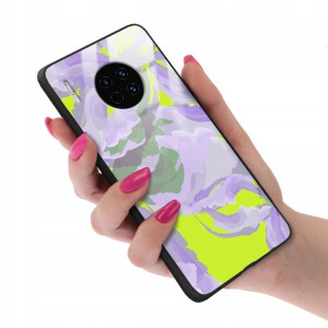 Etui GLASS do HUAWEI MATE 30 Case Kwiaty Top Wzory