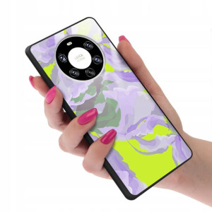 Etui GLASS do HUAWEI MATE 40 PRO PLUS Kwiaty Wzory
