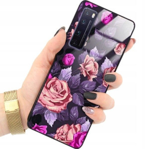ETUI GLASS do HUAWEI NOVA 7 PRO Kwieciste Wzory