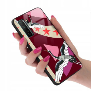 Etui Glass do HUAWEI NOVA 7SE Kwiaty Flower Wzory