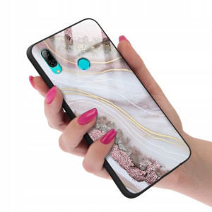 Etui GLASS do HUAWEI P SMART 2019 Marmurki Wzory
