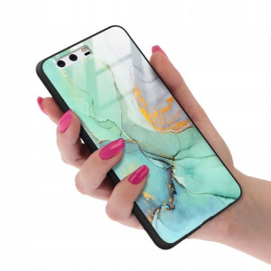 Etui GLASS do HUAWEI P10 Case Marmurki Top Wzory