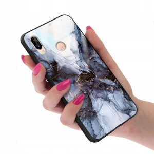 Etui GLASS do HUAWEI P20 LITE Case Marmurki Wzory
