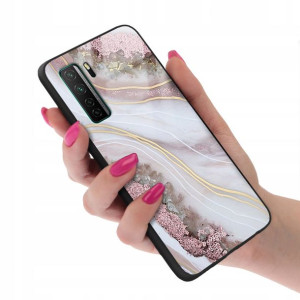 Etui GLASS do HUAWEI P40 LITE 5G Marmurki Wzory