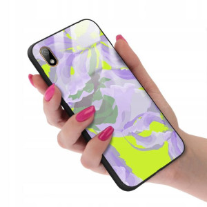 Etui GLASS do HUAWEI Y5 2019 Case Kwiaty Top Wzory