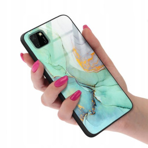 Etui GLASS do HUAWEI Y5P Case Marmurki Top Wzory