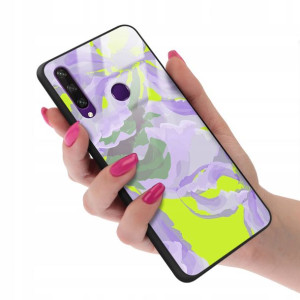 Etui GLASS do HUAWEI Y6P Case Kwiatki Lato Wzory
