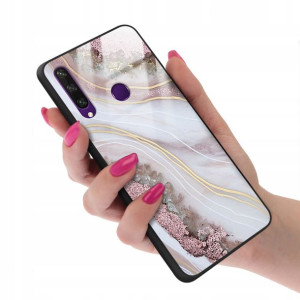 Etui GLASS do HUAWEI Y6P Case Marmurki Top Wzory