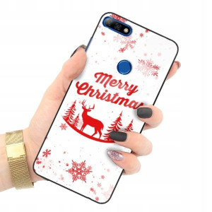 ETUI GLASS do HUAWEI Y7 PRIME 2018 Christmas Wzory