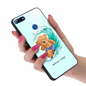 Etui GLASS do HUAWEI Y7 PRIME 2018 TEDDY Top Wzory