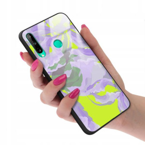 Etui GLASS do HUAWEI Y7P 2020 Case Kwiatki Wzory