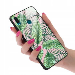 Etui GLASS do HUAWEI Y9 2019 Case Kwiaty Top Wzory