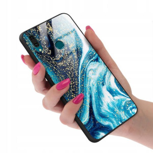 Etui GLASS do HUAWEI Y9 2019 Case Marmurki Wzory