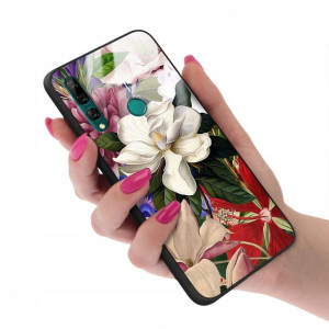 Etui GLASS do HUAWEI Y9 PRIME 2019 Kwiatki Wzory