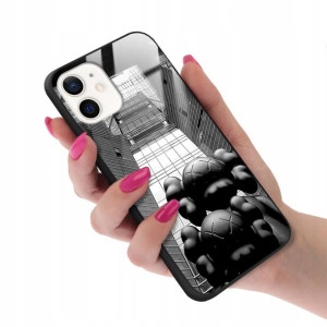 Etui GLASS do IPHONE 12 MINI Bearbrick Misie Wzory