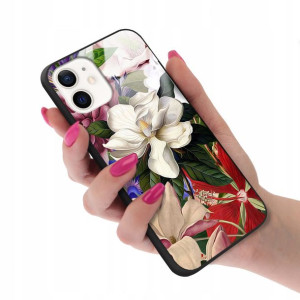 Etui GLASS do IPHONE 12 MINI Case Kwiaty Top Wzory