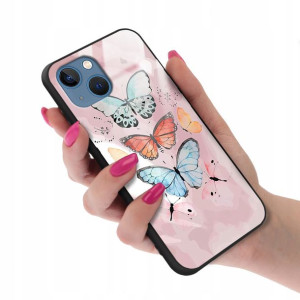 Etui Glass do IPHONE 14 Case Butterfly Motyl Wzory