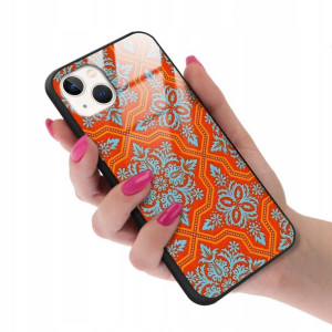 Etui Glass do IPHONE 14 PLUS Case Kwiaty Top Wzory