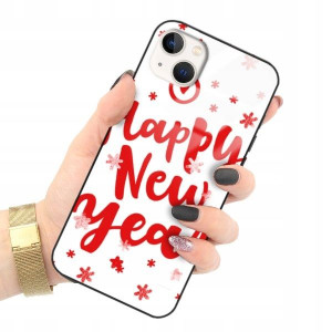 ETUI GLASS do IPHONE 14 PLUS Świąteczne Zima Wzory