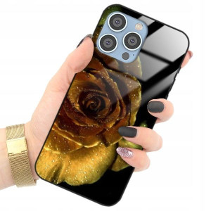 ETUI GLASS do IPHONE 14 PRO MAX Gold Glamour Wzory