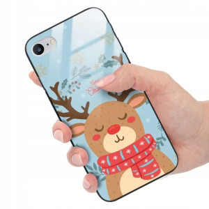 ETUI GLASS do IPHONE 8 Zima Święta Christmas Wzory