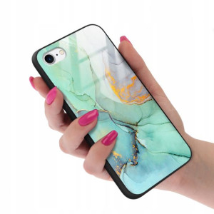 Etui GLASS do iPHONE SE2/ SE3 Case Marmurki Wzory