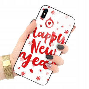 ETUI GLASS do IPHONE X Christmas Święta Zima Wzory