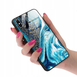 Etui GLASS do IPHONE X/XS Case Marmurki Top Wzory