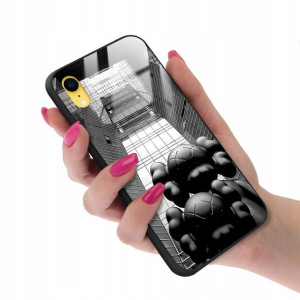 Etui GLASS do IPHONE XR Case Bearbrick Misie Wzory