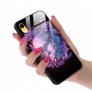 Etui GLASS do IPHONE XR Case Biologist Human Wzory