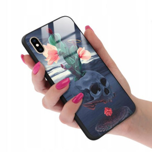 Etui GLASS do IPHONE XS MAX Case Biologiczne Wzory