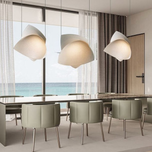 Skandynawska Lampa Wisząca Grok Voiles LED B 80cm x 86cm