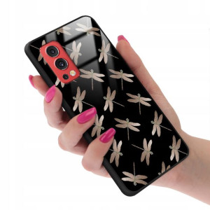 Etui Glass do ONEPLUS NORD 2 Obudowa Motyle Wzory
