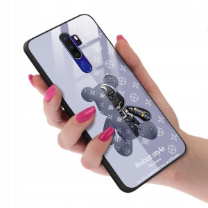 Etui GLASS do OPPO A11 Case Bearbrick Misie Wzory