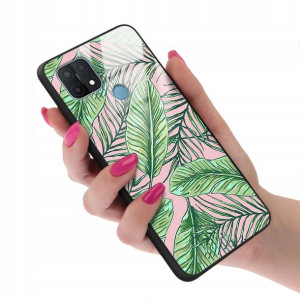 Etui GLASS do OPPO A15s Obudowa Kwiatki Lato Wzory