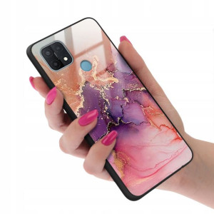 Etui GLASS do OPPO A15\A15s Obudowa Marmurki Wzory